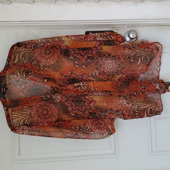 3/$30 Chemistry Sheer Top with Tie Front - Picture 1 of 6